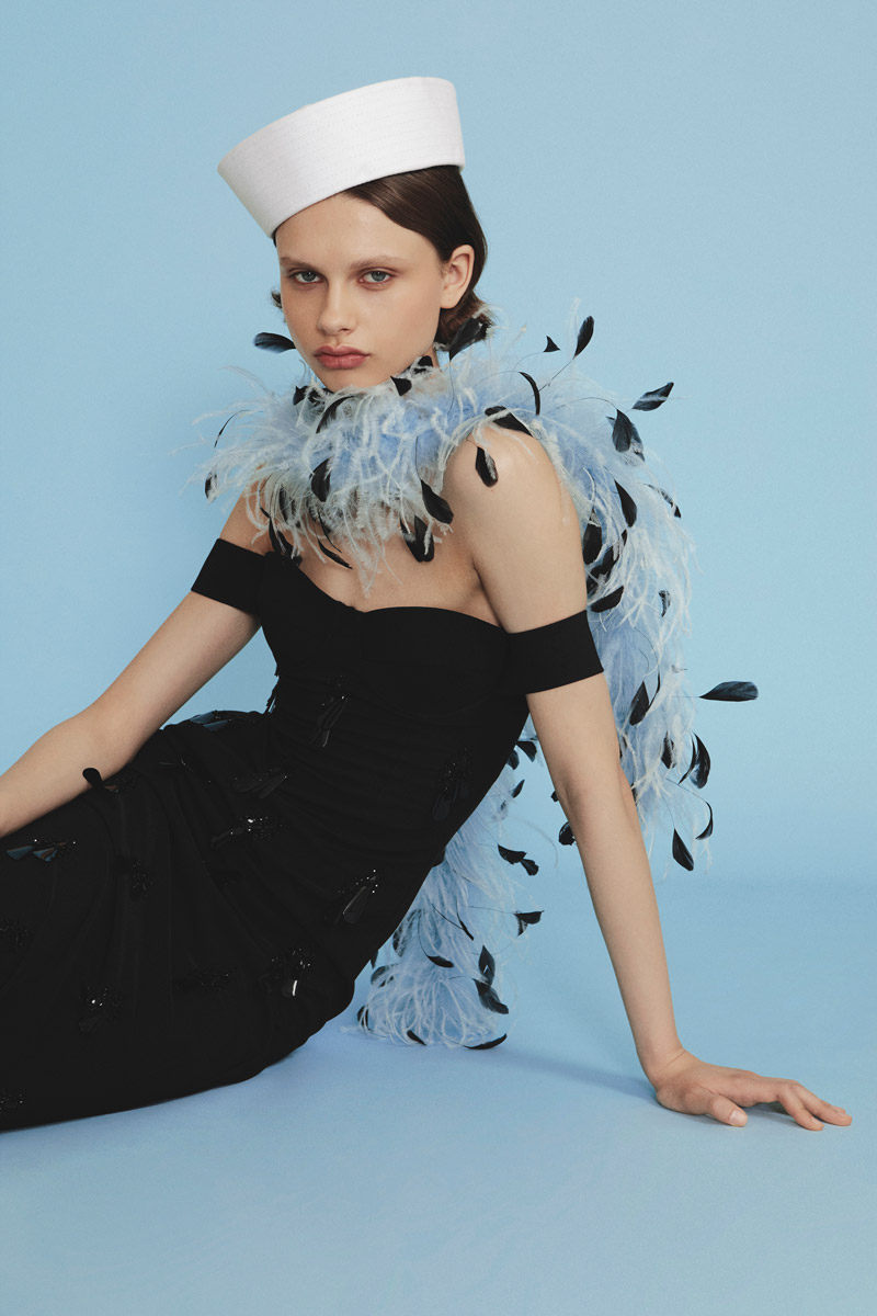 BUSTIER MIDI DRESS