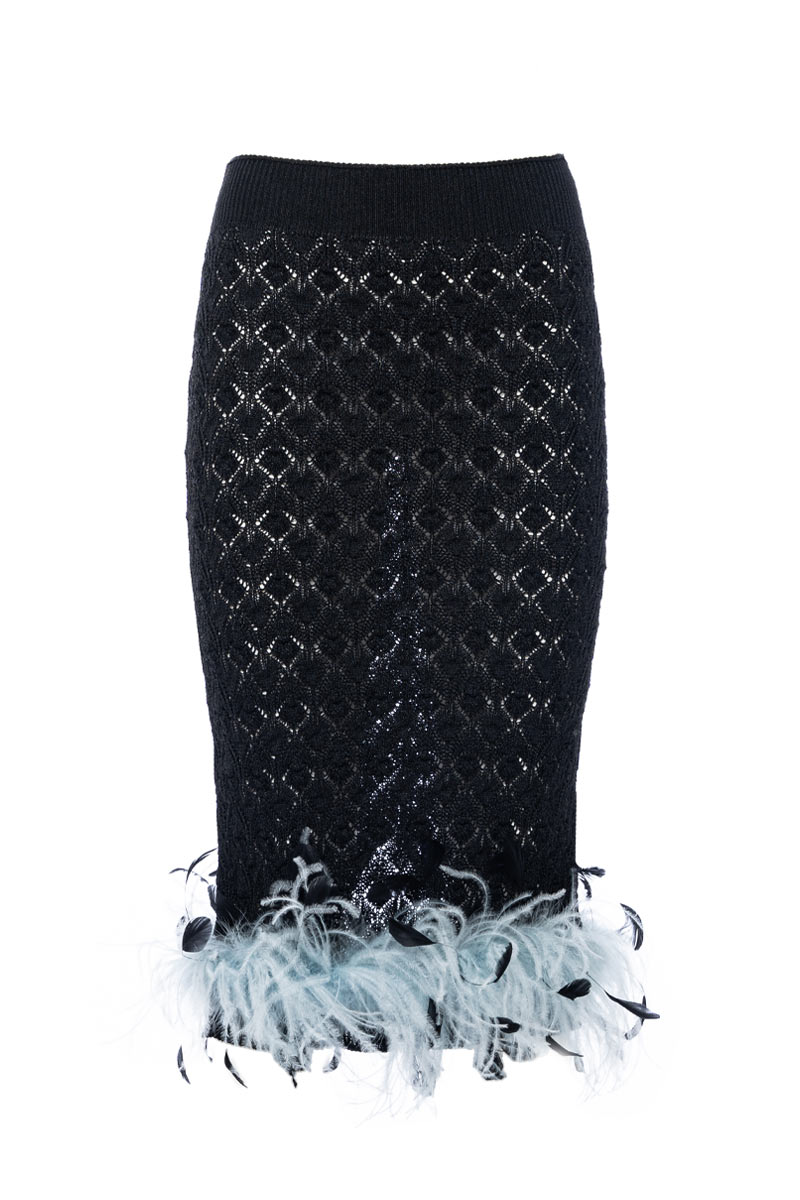 OPENWORK TUBE SKIRT