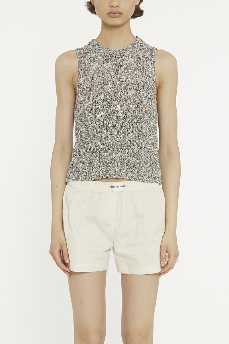 BOUCLE CROP VEST
