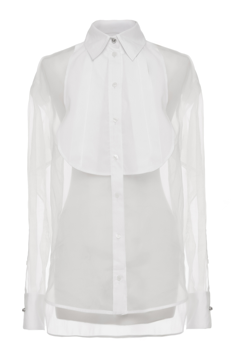 PLEATED TUX SHIRT