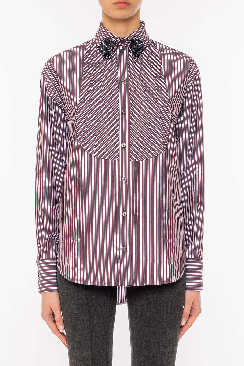 PLEATED TUX SHIRT